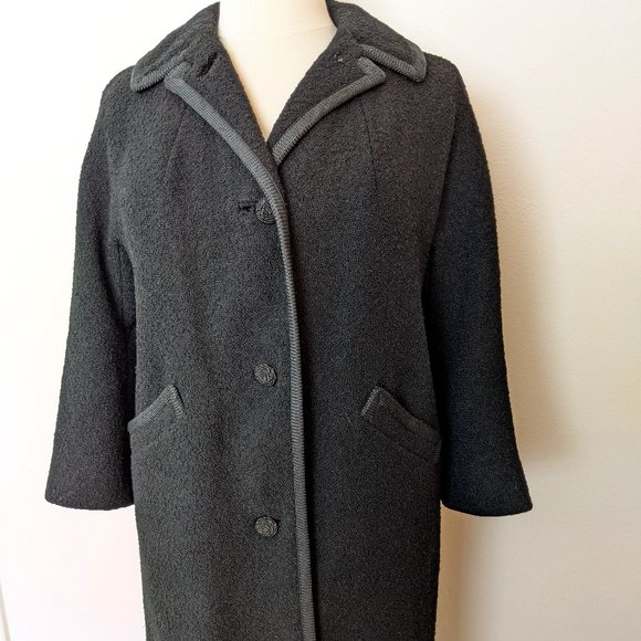 Winter! Vintage Heavy Wool Coat -1950s - Picture 1 of 10
